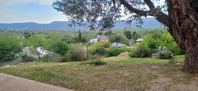a view of a yard with a tree at naulitus in Villa Icho Cruz