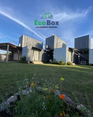 a view of the exterior of an eco box building at EcoBox in Despeñaderos