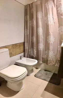 a bathroom with a toilet and a sink at NUEVA CORDOBA, Zona PLAZA ESPAÑA PARQUE SARMIENTO in Cordoba