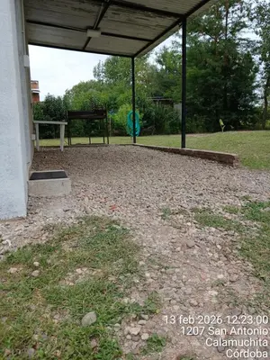 a pavilion with a bench in a park at Sami LLankay II in Villa Ciudad Parque