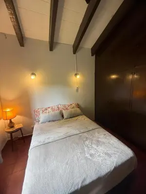 a bedroom with a large bed in a room at Casa en La Falda, Córdoba in Cordoba