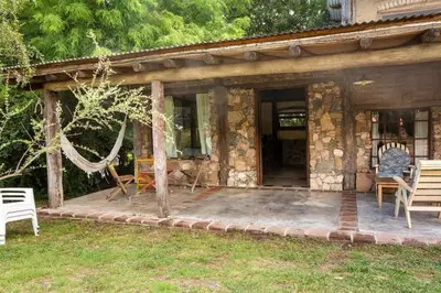 a stone house with a porch and a patio at Don Federico in San Javier