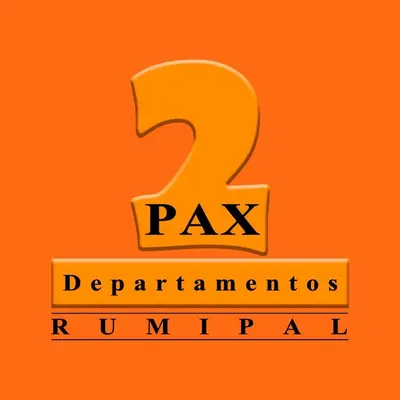 a sign with the number two and the words at 2 PAX Departamentos in Villa Rumipal