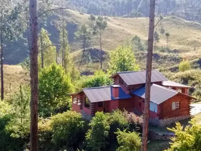 a house in the middle of a forest at Serranias Del Tabaquillo in San Miguel de los Rios