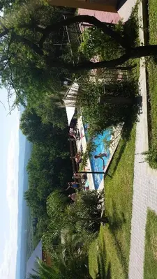 an overhead view of a pool at a resort at Balcon de los Molles in Santa Rosa de Calamuchita