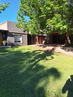 a house with a large yard with a large tree at Posada Del Angel in Villa Serranita