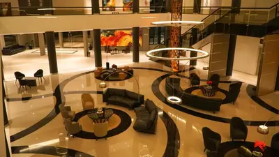 an overhead view of a mall with chairs and tables at Eleton Resort & Spa in Villa Carlos Paz
