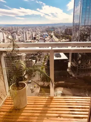 a view of a city from the balcony of a building at Departamento Premiun En Zona Centro in Cordoba