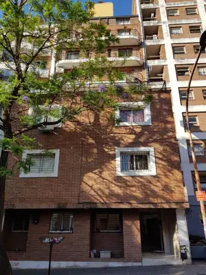 an apartment building with a tree in front of it at Apartamento Carlucci in Cordoba