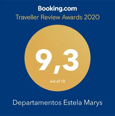 a yellow circle with the number on it at Departamento Estela Marys in Mina Clavero