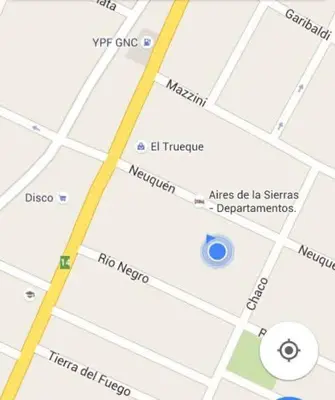 a close up of a map of a city at Aires de las Sierras in Villa Carlos Paz