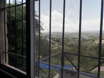 a view from the window of a house at Departamento Estancia Vieja 74 PB in Estancia Vieja