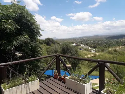 a view from the deck of a house at Departamento Estancia Vieja 74 PB in Estancia Vieja