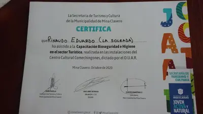 a white paper with some drawings on it at Soleaditos in Mina Clavero