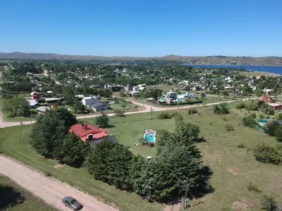 an aerial view of a small town with a park at La Rosada in Potrero de Garay