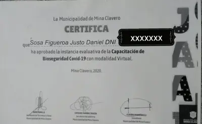a piece of paper with a diagram of a document at DEPARTAMENTOS SOSA in Mina Clavero