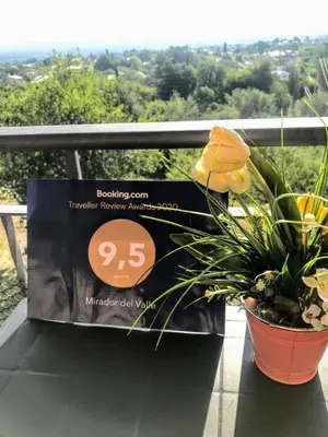 a box sitting on a table next to a plant at Mirador del Valle in Mina Clavero