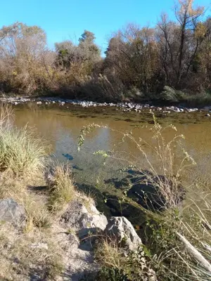 a river with some rocks in the water at El Tatu in La Bolsa