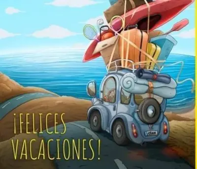 a painting of a car with luggage on the back at Casa Roma in Villa Carlos Paz