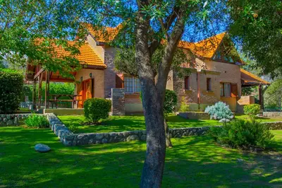 a house with a tree in the yard at Complejo Vip Houses in Merlo