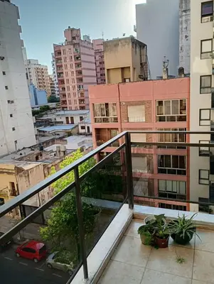 a balcony with a view of a city at Apart salguero in Cordoba