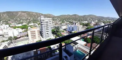 a view of a city from the balcony of a building at Miralejos 7 Turquesa in Villa Carlos Paz