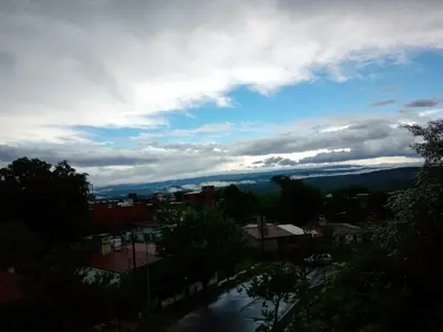a view of a city with a river at Buenas Vibras in Villa Carlos Paz