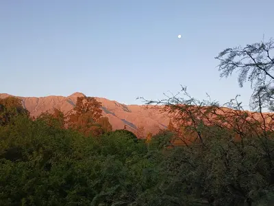 a view of a mountain range with trees and bushes at Surya- en La Casa de Nanda in San Javier