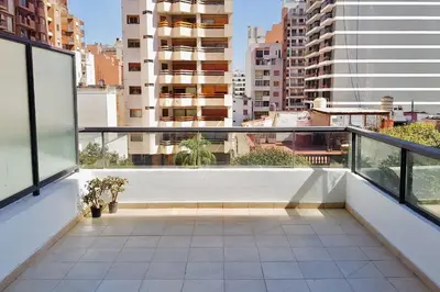 a balcony with a view of a city at Ayres de Córdoba, Gran Terraza, Excelente Ubicación in Cordoba