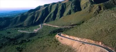 a winding road on the side of a mountain at Merlo2 in Merlo