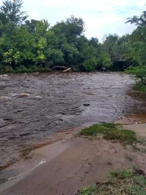 a view of a river with trees in the background at Villa Coca-Los Agapantos- in La Bolsa