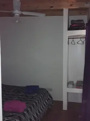 a bedroom with a bed and a ceiling at Las Zarinas 3 in Trapiche