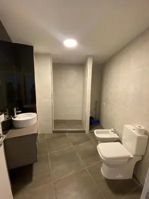 a bathroom with a toilet and a sink and a shower at ALEM LANE in Villa Carlos Paz