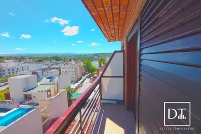 a view from the balcony of a building at Depto Las Heras in Villa Carlos Paz