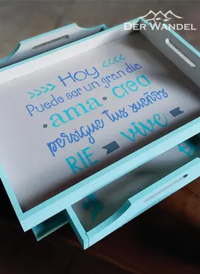 a cake with writing on the side of it at Der Wandel in Villa General Belgrano