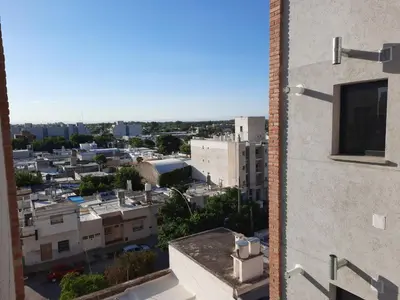 a view of a city from a building at APART VITTA in Río Cuarto