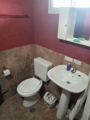 a bathroom with a toilet and a sink at Casa de alquiler 2 in Tanti