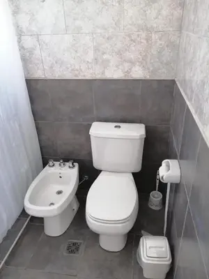 a small bathroom with a toilet and a sink at Algarrobo Nieto in Merlo