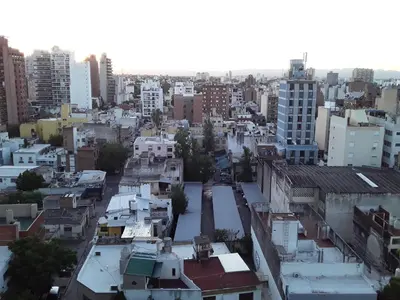 an aerial view of a city with buildings at Temporal Adry in Cordoba