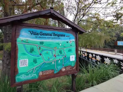 a sign for the will german borough of botanical park at HolaViajerosVGB in Villa General Belgrano