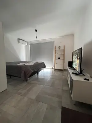 a bedroom with a bed and a flat screen tv at Cba Rent in Cordoba