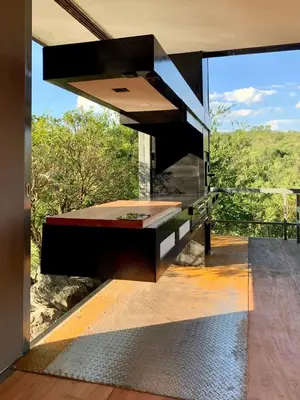 a bathroom in a house with a view at Casa de campo in Villa San Nicolás