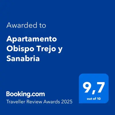 a blue screen with the text awarded to appliance obtec troyennaennaenna at Apartamento Obispo Trejo y Sanabria in Cordoba