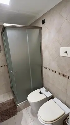 a bathroom with a toilet and a shower at Verona in Cordoba