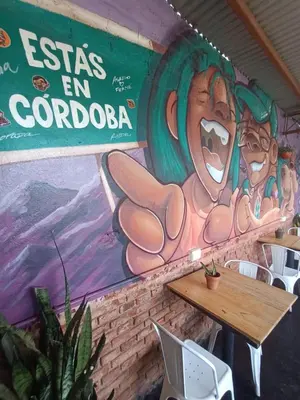 a mural on the wall of a restaurant at Morada Hostel & Bar in Cordoba