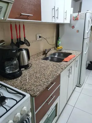 a small kitchen with a sink and a stove at Locador Nueva Cordoba 11bi in Cordoba