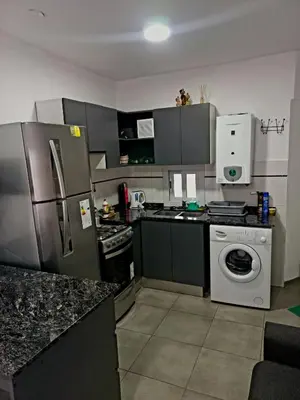 a kitchen with a refrigerator and a washing machine at Apartamento Faro de General Paz in Cordoba