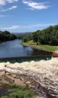 a view of a river with waves in it at HARD ROCK SERRANO in Santa María