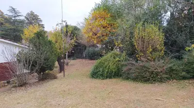 a garden with bushes and trees in the background at La Candelaria in Santa Rosa de Calamuchita