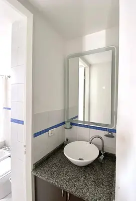 a bathroom with a sink and a mirror at Espejito espejito in Cordoba